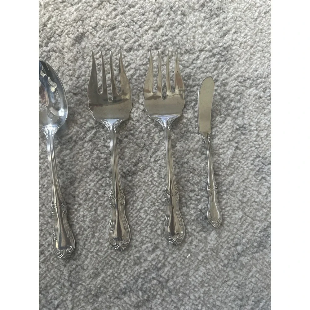 Wallace ASHFORD Stainless Scrolls 18/10 China Glossy Silverware SERVING Flatware